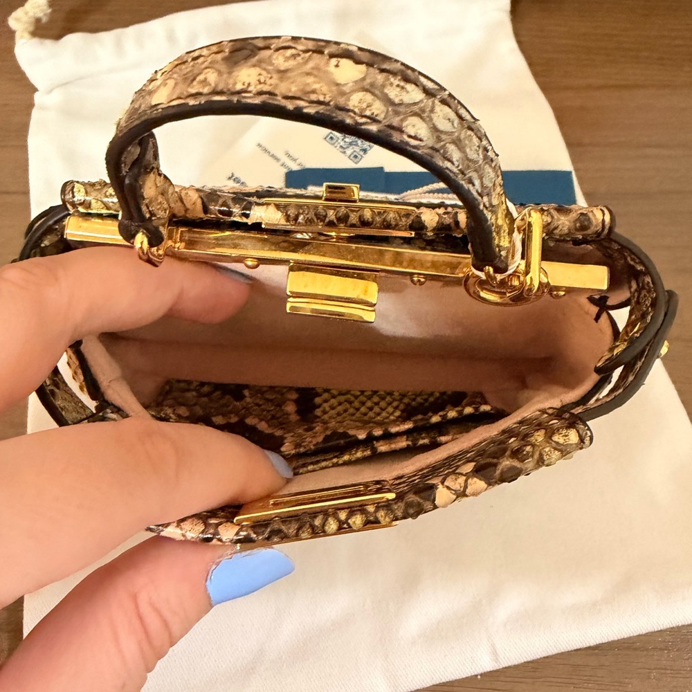 Multi-color FENDI Micro Python Peekaboo GHW Crossbody Shoulder Bag - Picture 7 of 13
